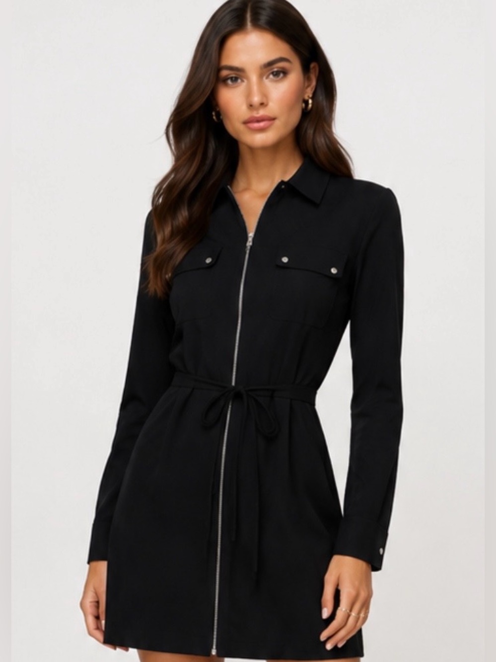 Express Black Adorable Knee Length Dress Size XS
